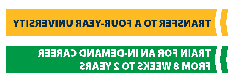 Transfer to a 4-year university, or train for an in-demand career from 8-weeks to 2 years